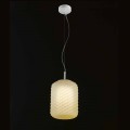 Selene Domino lampe suspendue en verre soufflé Ø21 H 27/140 cm
