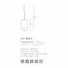 Selene Domino lampe suspension soufflé Ø21 H 27/140 cm verre Viadurini