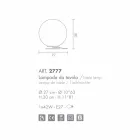 Selene Domino de lampe de table en verre soufflé blanc Ø27 ​​H 30cm Viadurini