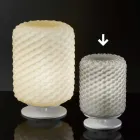 Selene lampe de table Domino Ø15 H22cm, verre soufflé à la main Viadurini