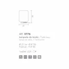 Selene lampe de table Domino Ø21 H30cm, verre soufflé made in Italy Viadurini