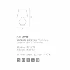 Selene lampe Toujours tableau en verre soufflé blanc Ø34 H 55cm Viadurini