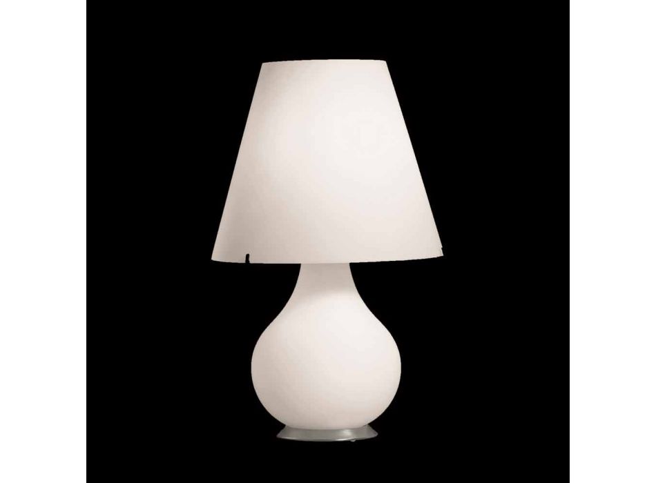 Selene lampe Toujours tableau en verre soufflé blanc Ø34 H 55cm Viadurini