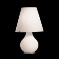 Selene Forever lampe de table en  verre soufflé blanc Ø34 H 55 cm