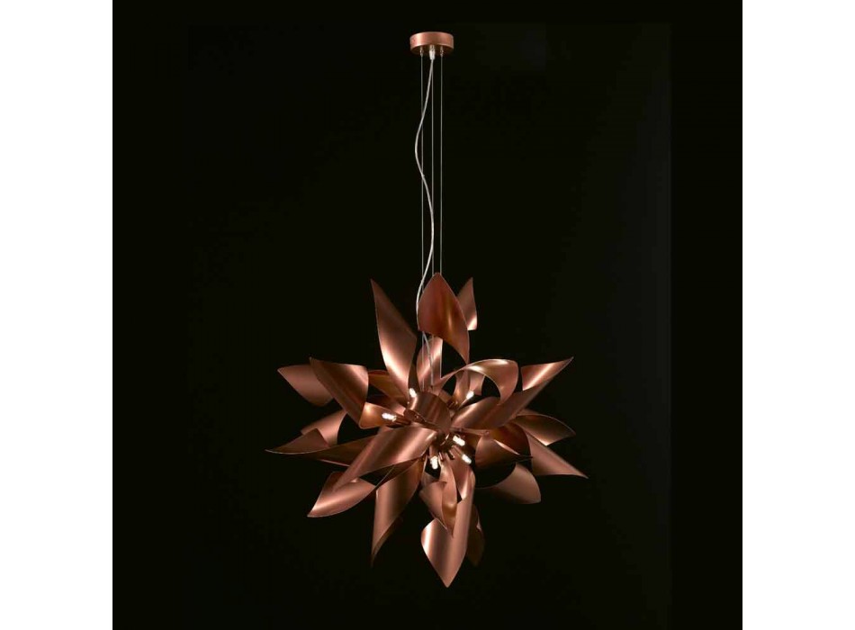 Selene Ginger lampda à la suspension métallique fabriqué en Italie Ø80 H200cm Viadurini