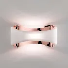 Selene Ionica 32x10 acier Appliqué H16cm et verre fabriqué en Italie Viadurini