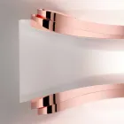 Selene Ionica 32x10 acier Appliqué H16cm et verre fabriqué en Italie Viadurini