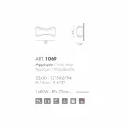 Selene Ionica 32x10 acier Appliqué H16cm et verre fabriqué en Italie Viadurini