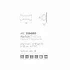 Selene Ionica acier appliqué et fait à la main en verre 43x12 H 20cm Viadurini