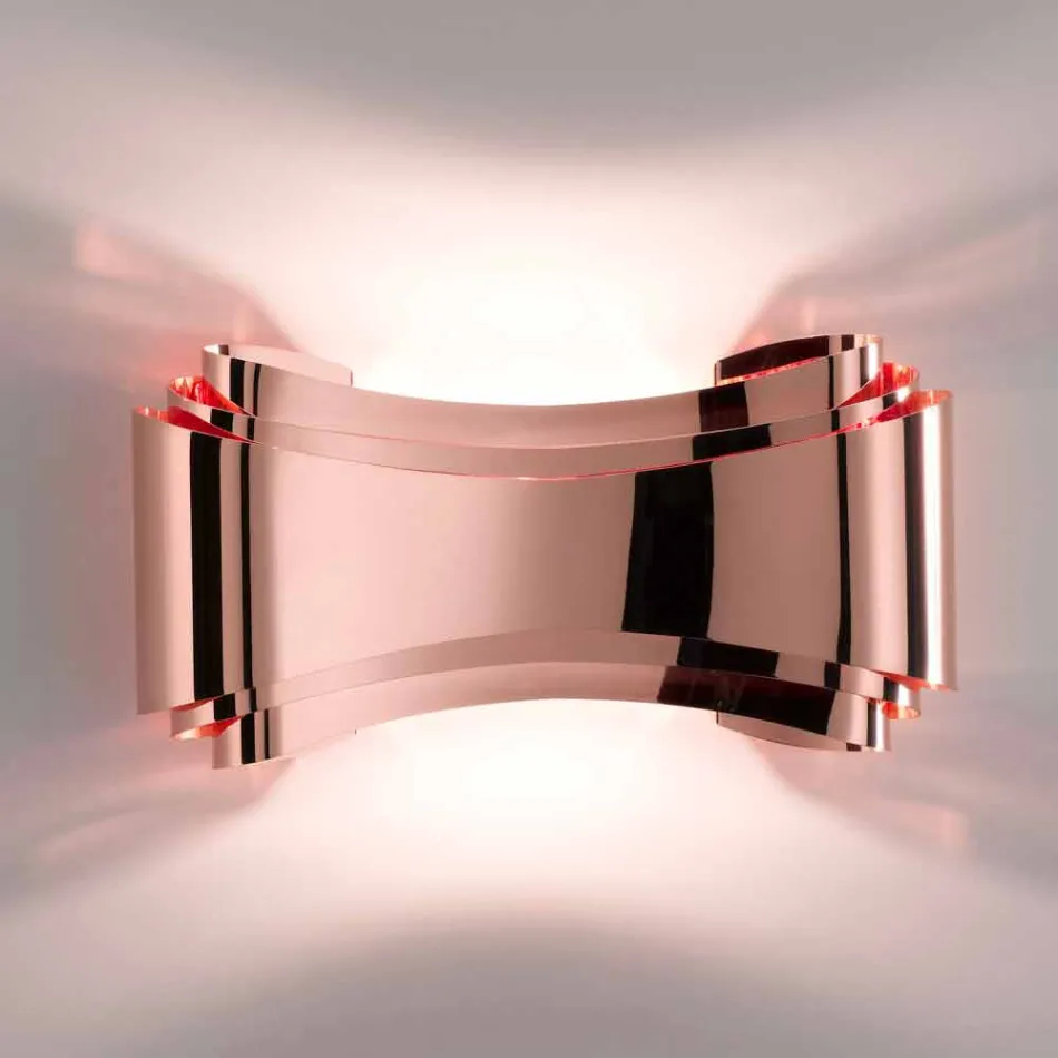 Selene lampe murale Ionica fabriqué en Italie, 30x10 H16cm, le verre et l&#39;acier Viadurini