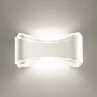 lampe murale Selene Ionica fabriqué en Italie, 40x12H20cm, acier et verre Viadurini