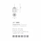 Selene Kluvì lampe suspension verre soufflé Ø19 H 27 / 150cm Viadurini