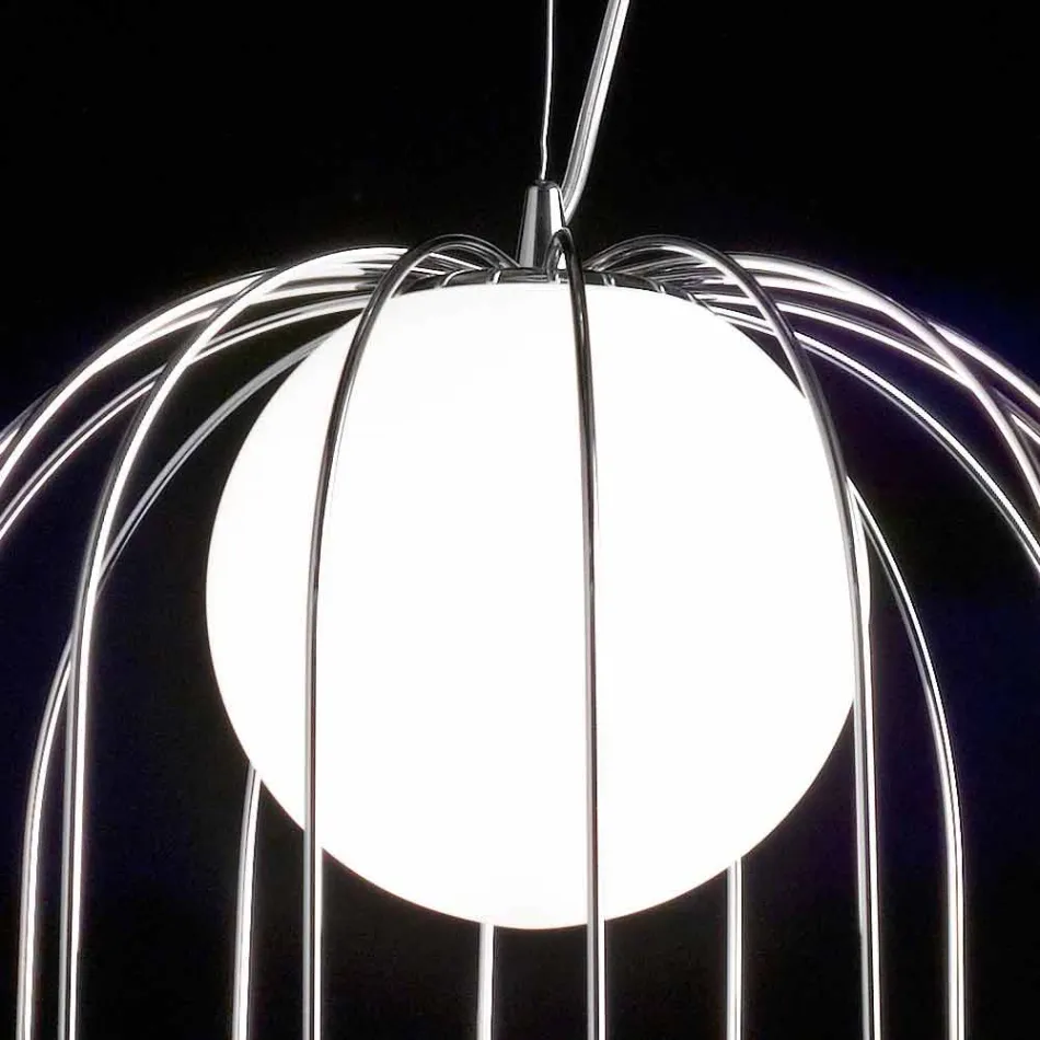 Selene Kluvì lampe suspension soufflé Ø33 H 41/150 cm verre Viadurini