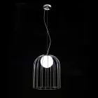 Selene Kluvì lampe suspension soufflé Ø33 H 41/150 cm verre Viadurini