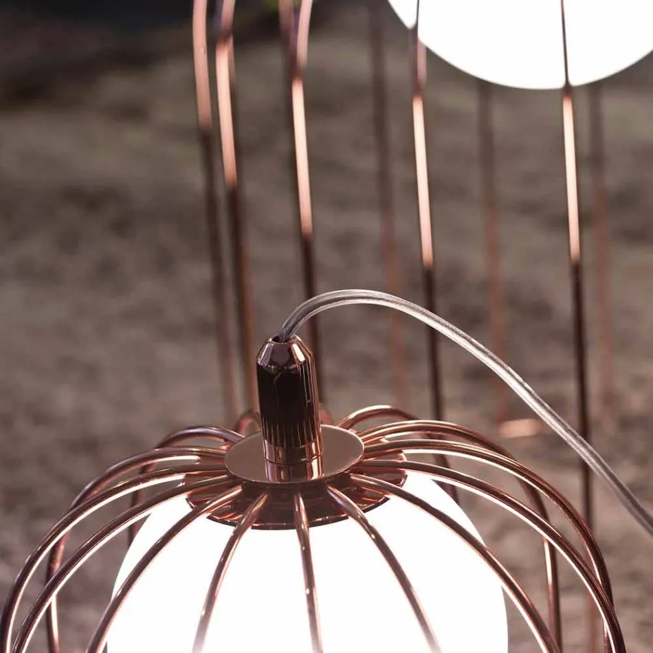 Selene Kluvì Lampe de table contemporaine en verre soufflé Ø33 H41cm Viadurini