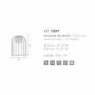 Selene Kluvì Lampe de table contemporaine en verre soufflé Ø33 H41cm Viadurini