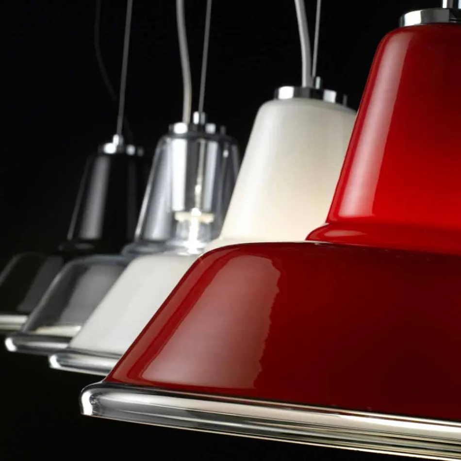 Lampe à suspension Selene Lampara soufflé Ø37 H 24/140 cm verre Viadurini