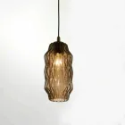 Selene lampe suspension Origami verre soufflé Ø16 H 30 / 140cm Viadurini