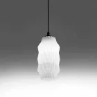 Selene lampe suspension Origami verre soufflé Ø16 H 30 / 140cm Viadurini