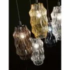Selene lampe suspension Origami verre soufflé Ø16 H 30 / 140cm Viadurini