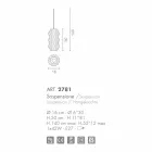 Selene lampe suspension Origami verre soufflé Ø16 H 30 / 140cm Viadurini