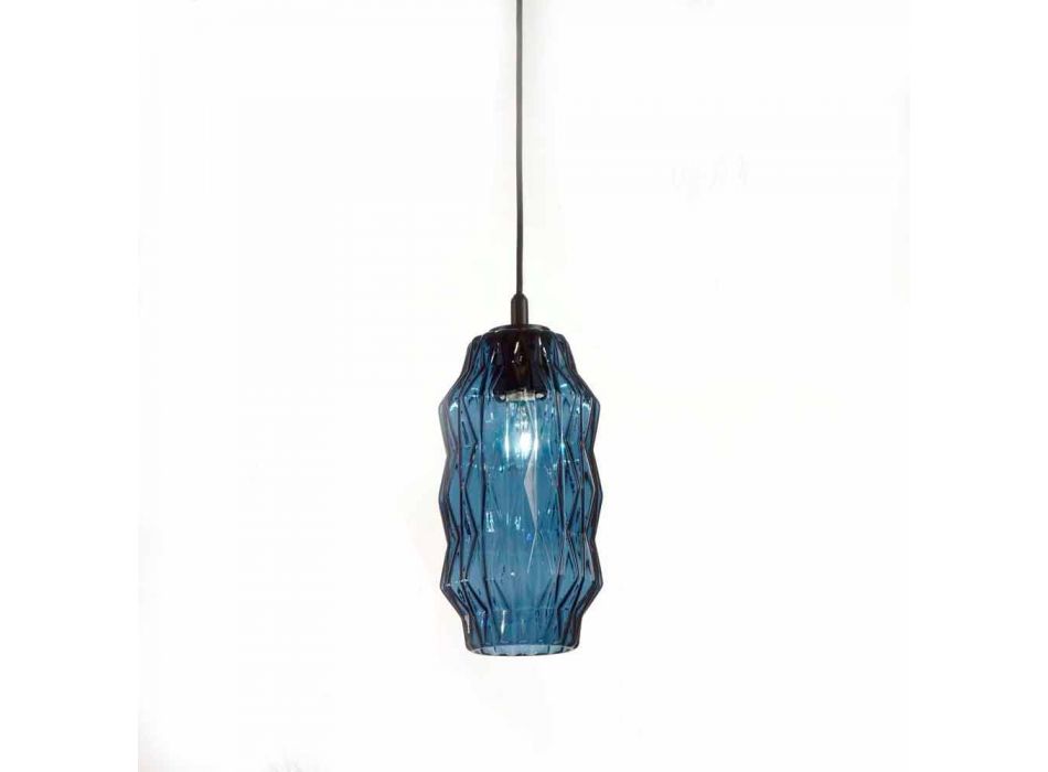 Selene lampe suspension Origami verre soufflé Ø16 H 30 / 140cm Viadurini