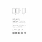 Selene Papiro verre satin 34x14 H25cm Appliqué Made in Italy Viadurini