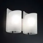 Selene Papiro verre satin 34x14 H25cm Appliqué Made in Italy Viadurini