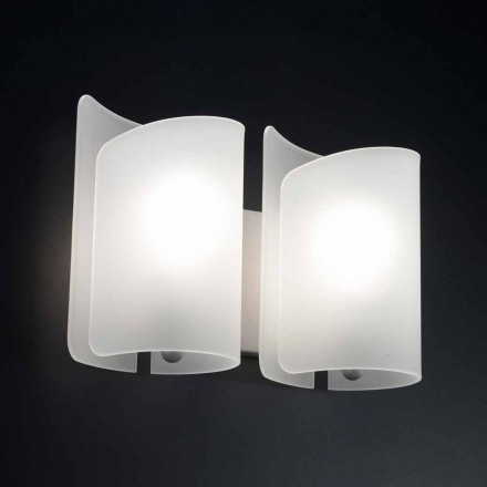 Selene Papiro verre satin 34x14 H25cm Appliqué Made in Italy Viadurini