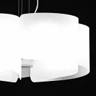 Lampe suspension de cristaux blancs Selene Papiro Ø65 x H 140 cm Viadurini
