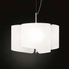 Selene lampe à suspension Papiro fabriqué en Italie Ø46 x H 140 cm Viadurini