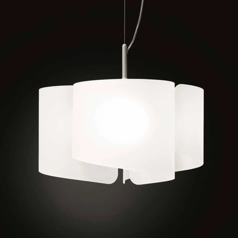Selene lampe à suspension Papiro fabriqué en Italie Ø46 x H 140 cm Viadurini