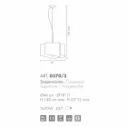 Selene lampe à suspension Papiro fabriqué en Italie Ø46 x H 140 cm Viadurini