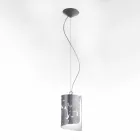 Selene Papyrus lampe moderne pendentif en cristal Ø15 H 125cm Viadurini