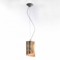 Selenen Papiro lampe suspendue moderne en cristal Ø15 H125 cm