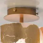 plafonnier Selene Papiro cristal Ø15 H30cm, fabriqué en Italie Viadurini