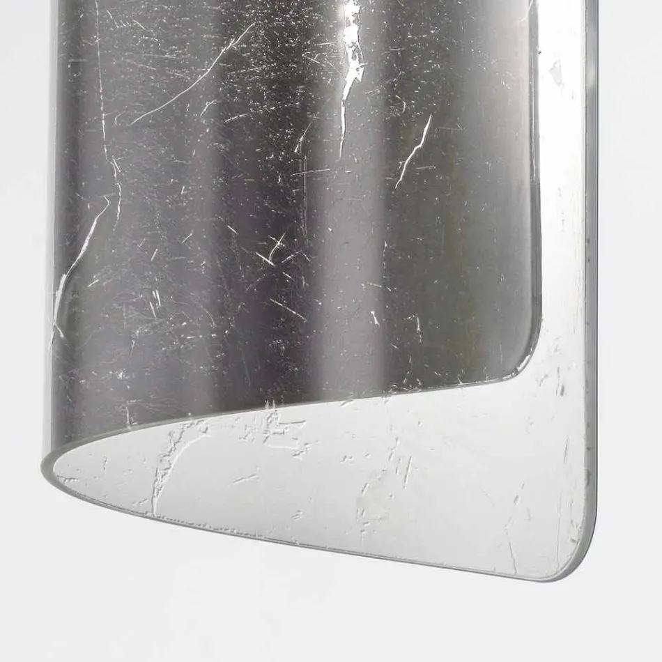 plafonnier Selene Papiro cristal Ø15 H30cm, fabriqué en Italie Viadurini