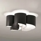 plafonnier Selene Papiro cristal moderne Ø65 H28cm, made in Italy Viadurini