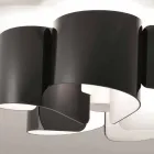 plafonnier Selene Papiro cristal moderne Ø65 H28cm, made in Italy Viadurini