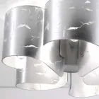 plafonnier Selene Papiro cristal moderne Ø65 H28cm, made in Italy Viadurini