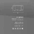 plafonnier Selene Papiro cristal moderne Ø65 H28cm, made in Italy Viadurini