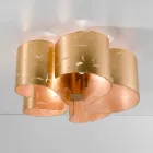 plafonnier Selene Papiro cristal moderne Ø65 H28cm, made in Italy Viadurini