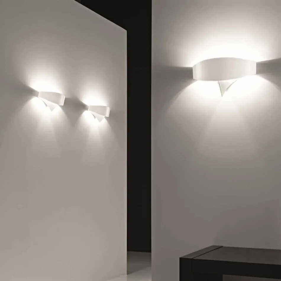 Selene bouclier en acier peint Appliqué design moderne Viadurini