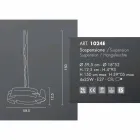 Selene Vultur lampe suspension Ø59,5 H 12,5 / 150 cm made in Italy Viadurini