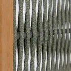 Séparateur extérieur en Teck, Aluminium et Tissage de Corde - Vision Viadurini