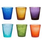 Ensemble de 12 verres en verre soufflé de couleur avec un design moderne - Pumba Viadurini