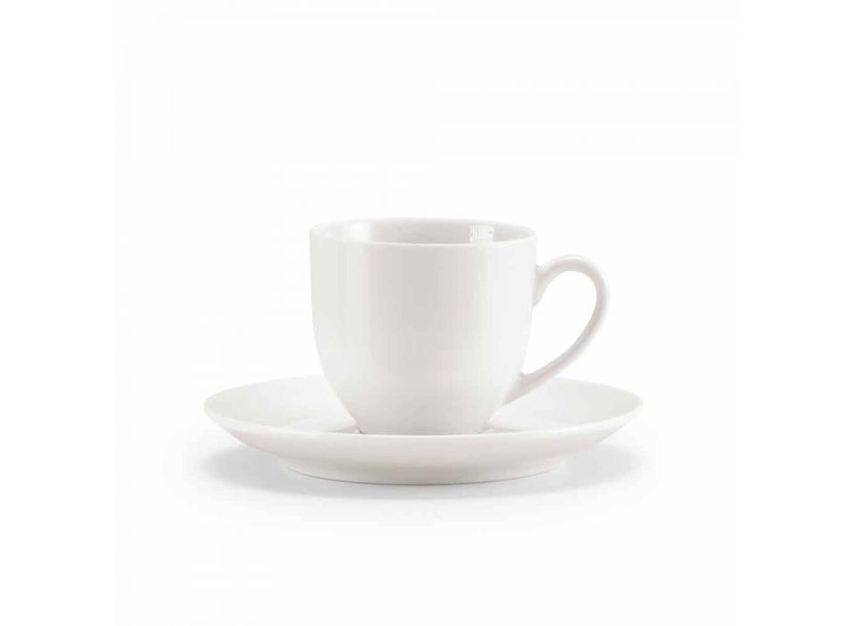 Ensemble de 18 tasses à thé avec sucrier et plateau en porcelaine - Lucerne Viadurini