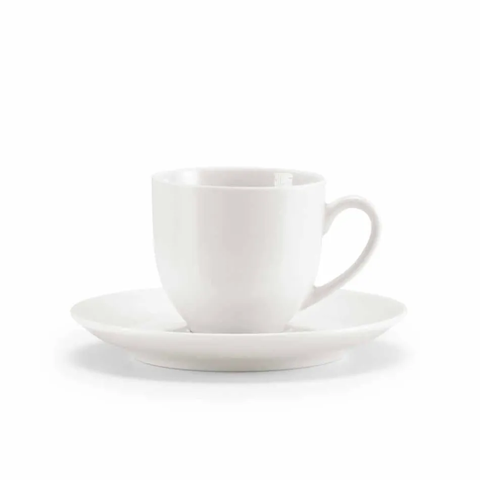 Ensemble de 18 tasses à thé avec sucrier et plateau en porcelaine - Lucerne Viadurini