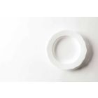 Ensemble de 24 assiettes à dîner design en porcelaine blanche ondulée - Armanda Viadurini