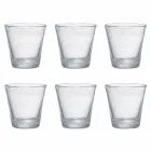 Ensemble de 6 verres en verre soufflé colorés avec un design moderne - Pumba Viadurini